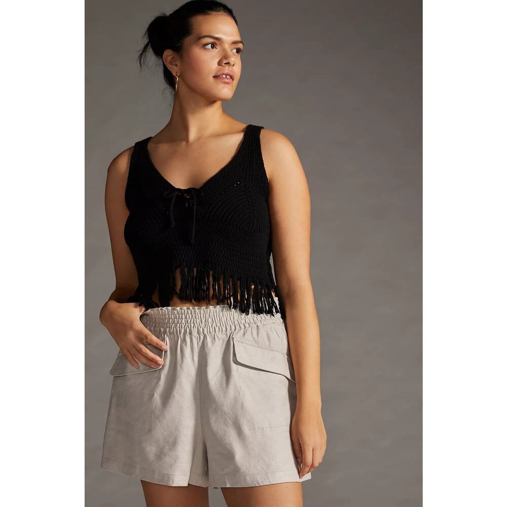 Maeve Anthropologie Linen A-Line Shorts Medium